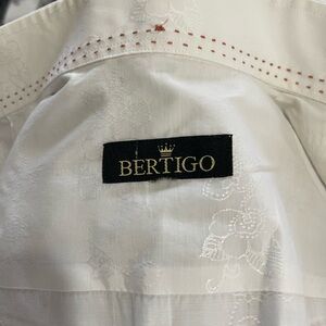 Bertigo Men's White Casual Button Down Shirt